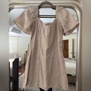 Abercrombie tan linen dress